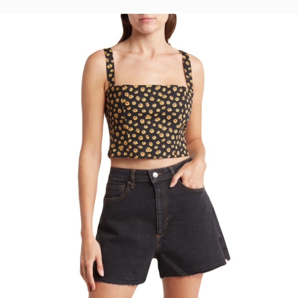 WeWoreWhat Straight Neck Corset